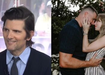 Adam Scott revela o que mais o surpreendeu no casamento de Taylor Swift e Travis Kelce: “Todos se emocionaram”; assista Adam Scott revela o que mais o surpreendeu no casamento de Taylor Swift e Travis Kelce: “Todos se emocionaram” (Fotos: Reprodução/ YouTube; Instagram)