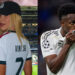 Após críticas, Virginia posa em estádio e ganha "carinho" de Vini Jr.