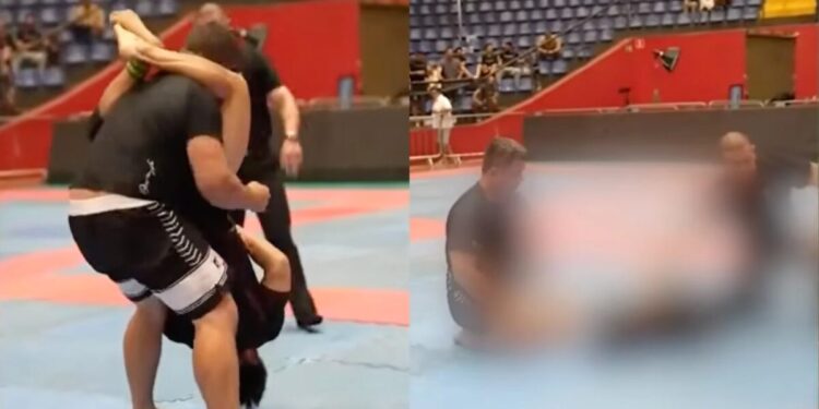 Lutador de jiu-jitsu se manifesta após golpe ilegal que deixou atleta sem movimentos no PR: ‘Não percebi’ Lutador de jiu-jitsu se manifesta após golpe ilegal que deixou atleta sem movimentos no PR: ‘Não percebi’