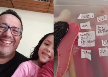 Pai se emociona ao encontrar bilhetes da filha que morreu há 3 anos: “É a Isa. Te amo!”