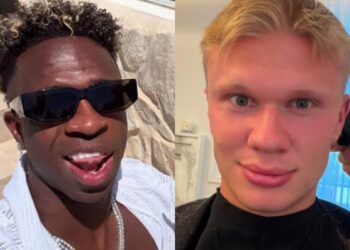 Vini Jr. reage a novo visual de Erling Haaland com cabelo curto