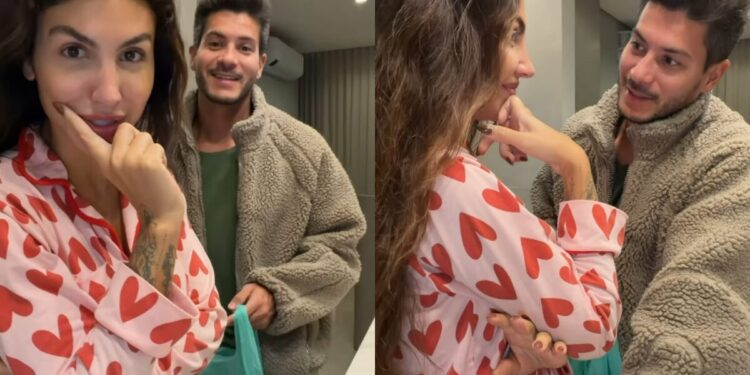 Arthur Aguiar e Jheny Santucci revelam reação ao descobrir segunda gravidez