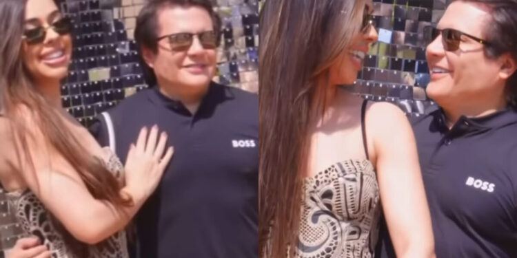 Giovani ignora acusações e posa com nova namorada em sessão de fotos