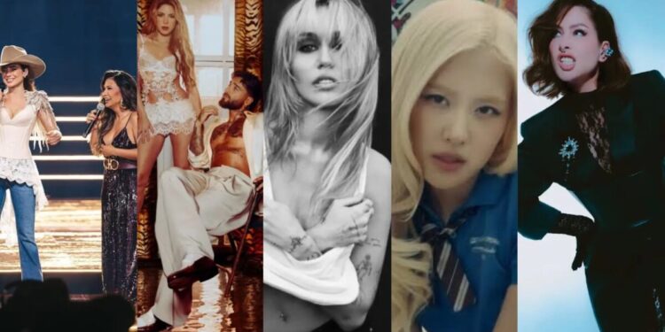 Lançamentos de Sexta: Feats. de Paula Fernandes e Simone Mendes, Maluma e Shakira, e novidades de Miley Cyrus, ROSÉ e Pitty são destaques Lançamentos de Sexta: Feats. de Paula Fernandes e Simone Mendes, Maluma e Shakira, e novidades de Miley Cyrus, ROSÉ e Pitty são destaques (Foto: Reprodução; YouTube; Instagram/ Divulgação)