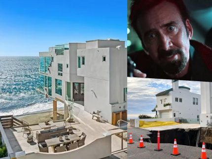 Mansão de Nicolas Cage é afetada após cratera gigante se abrir em Malibu; veja fotos