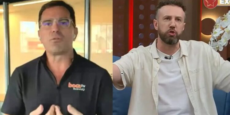 Rodrigo Bocardi alfineta estúdio da Band ao vivo e Thiago Pasqualotto rebate; assista Rodrigo Bocardi alfineta estúdio da Band e leva resposta de Thiago Pasqualotto ao vivo; assista! (Foto: Reprodução/ Band)